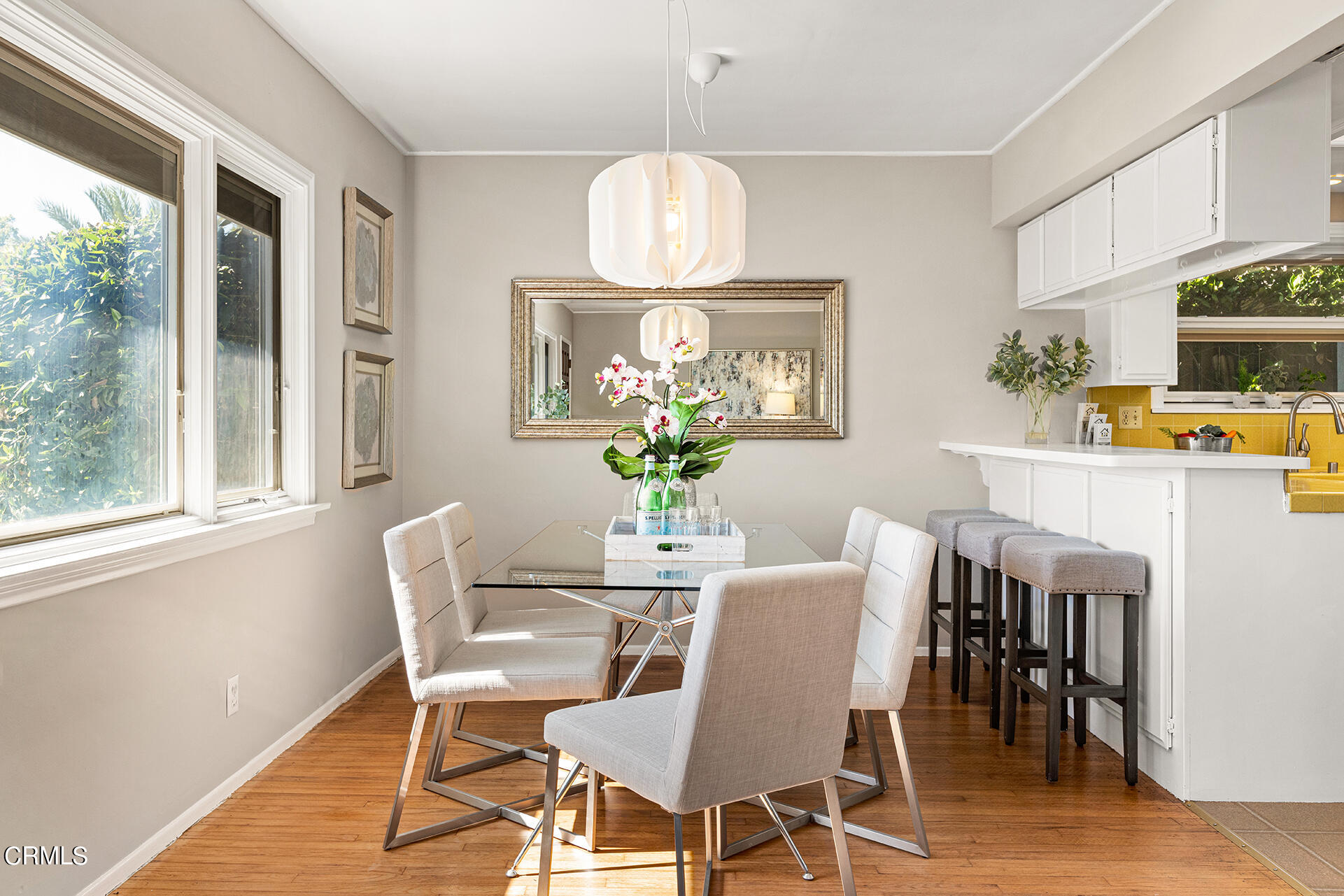 306 Cherry Drive Pasadena, CA 91105 - Photo 5 of 23 a dining room with furniture a window and wooden floor