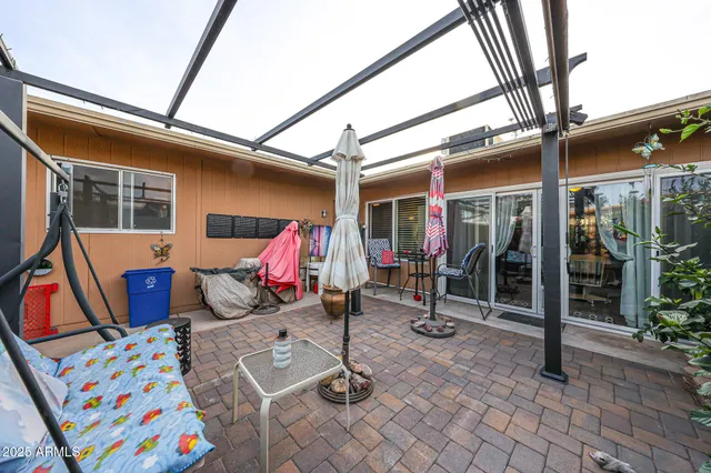 a view of outdoor seating