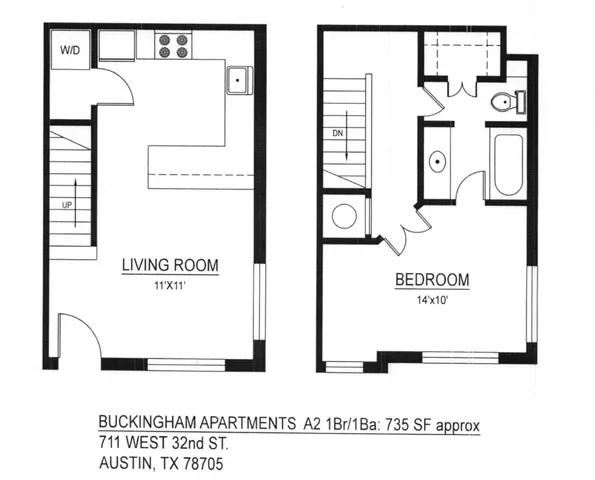 $1,595 | 711 West 32nd Street, Unit 101, Austin, TX 78705