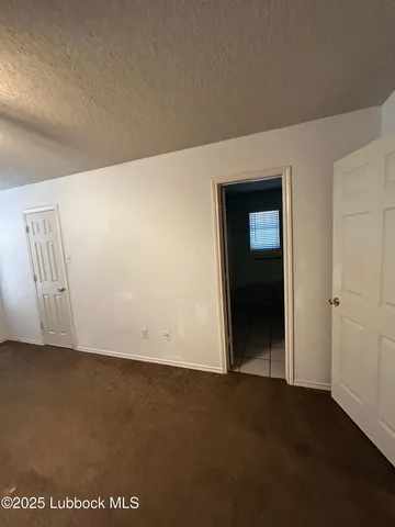 an empty room with closet
