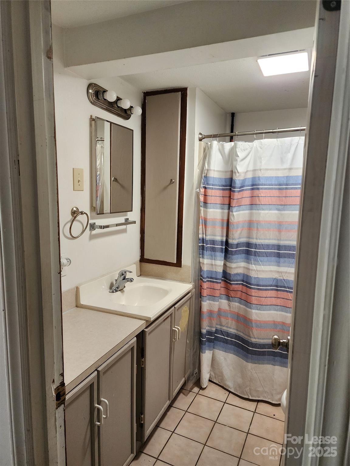 435 Rankin Street Northwest Lenoir, NC 28645 - Photo 10 of 10 a bathroom with a sink a mirror and shower
