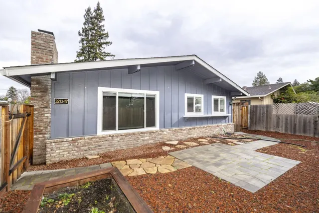 a front view of a house