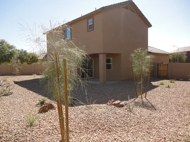 a backyard of a house