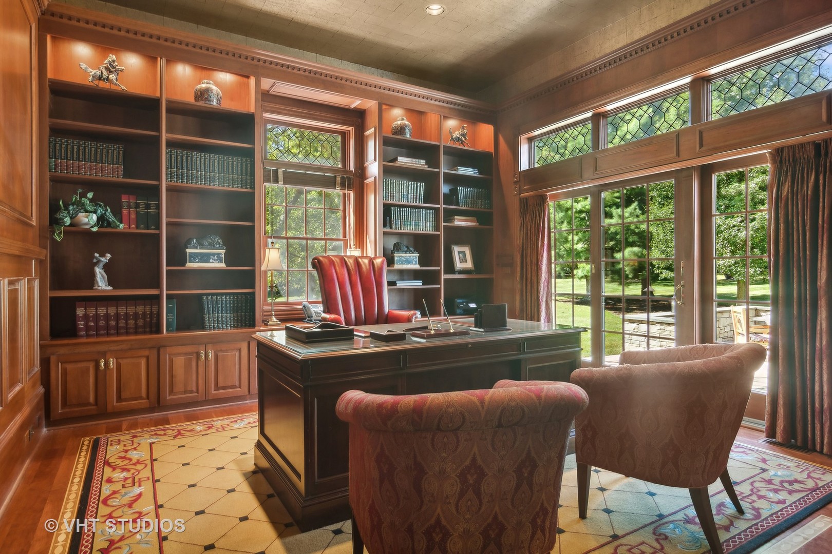 240 Donlea Road Barrington Hills, IL 60010 - Photo 24 of 63 a dining room with furniture and a floor to ceiling window
