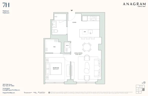 $6,900 | 300 East 50th Street, Unit 7H | Midtown East