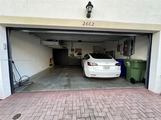 a view of room with a hallway