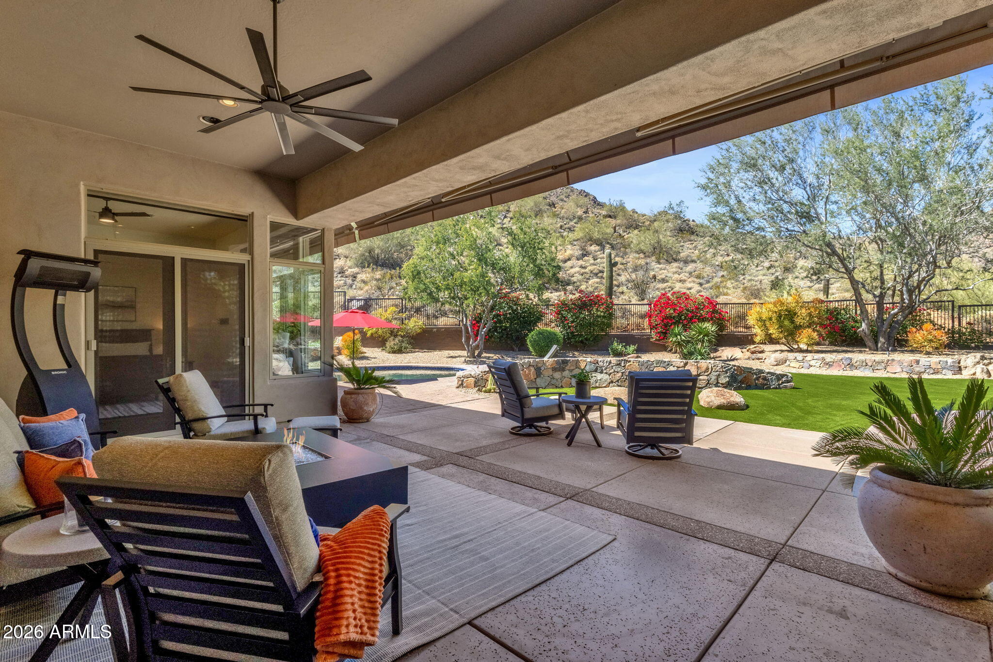 14402 East Wethersfield Road Scottsdale, AZ 85259 - Photo 36 of 57 a outdoor space with furniture and garden view