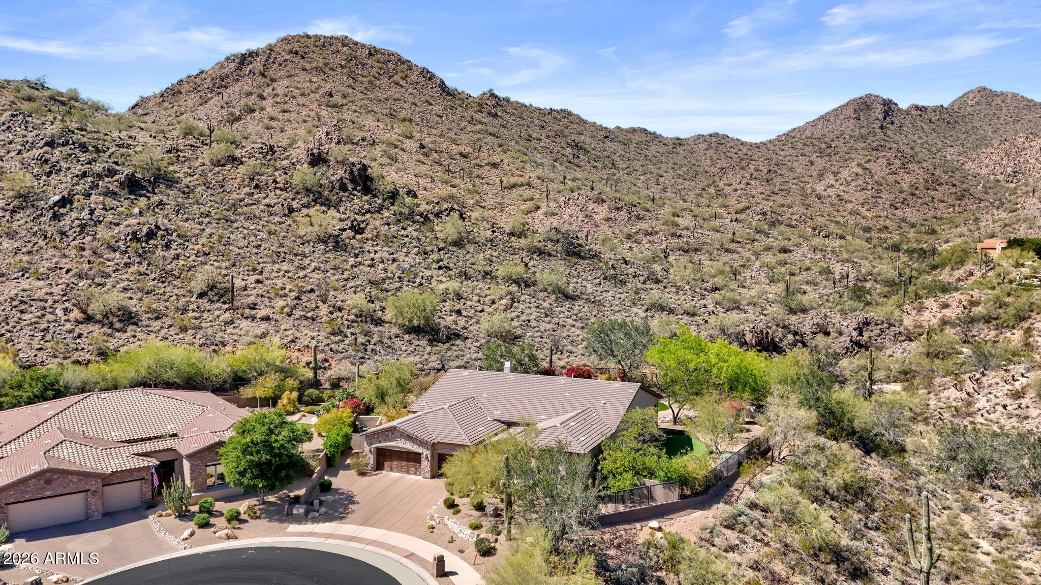 14402 East Wethersfield Road Scottsdale, AZ 85259 - Photo 54 of 57 an aerial view of a house with a mountain