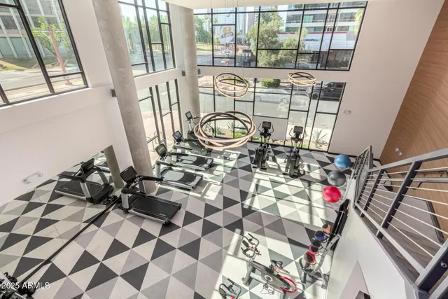 a view of a entryway with a floor to ceiling window