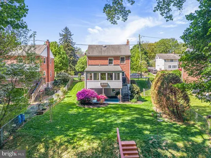 an outdoor space with garden view