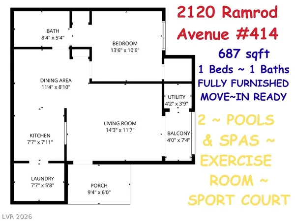 $1,300 | 2120 Ramrod Avenue, Unit 414, Henderson, NV 89014