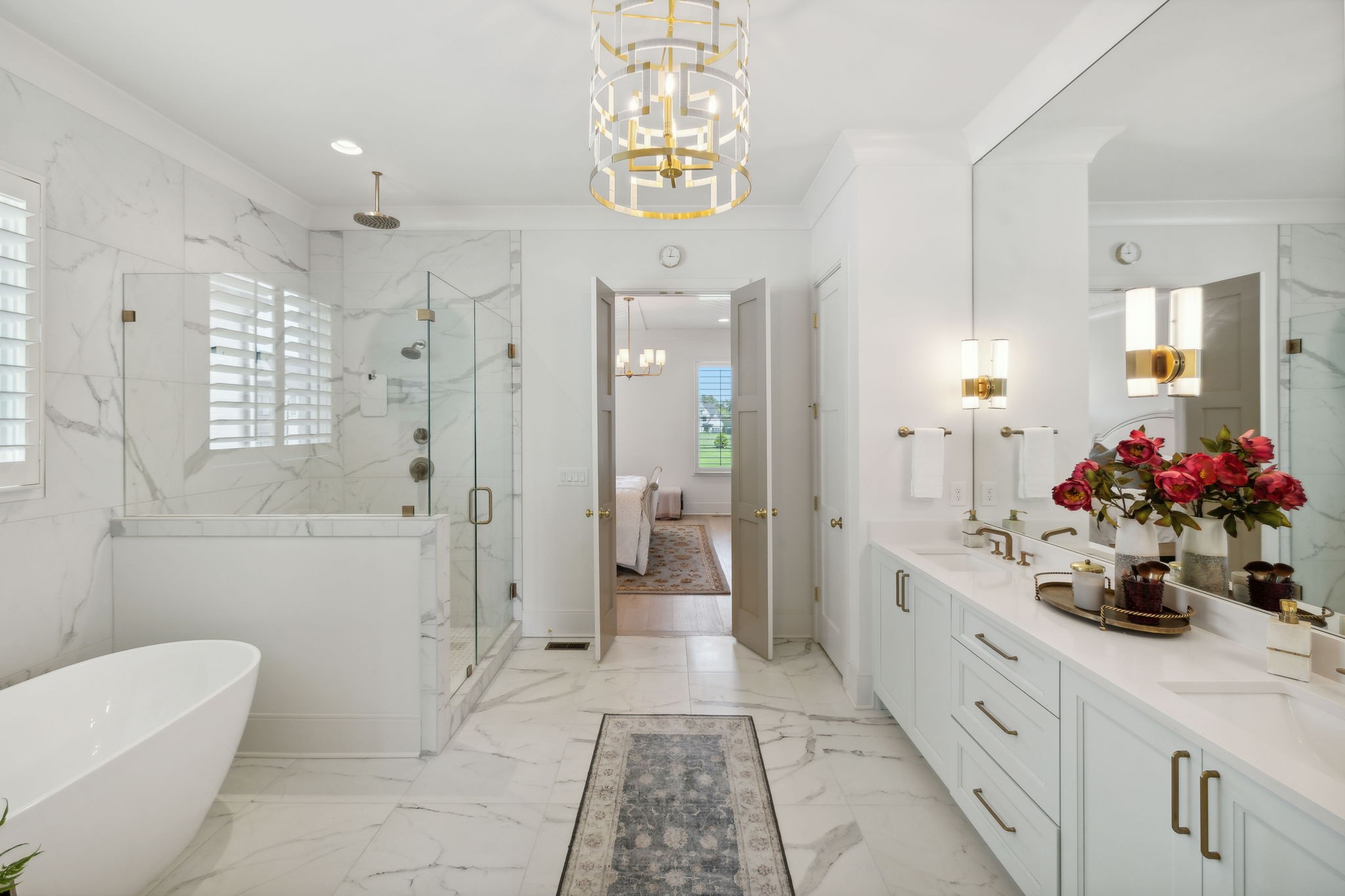 6324 Percheron Lane Arrington, TN 37014 - Photo 23 of 53 a bathroom with a sink mirror and shower