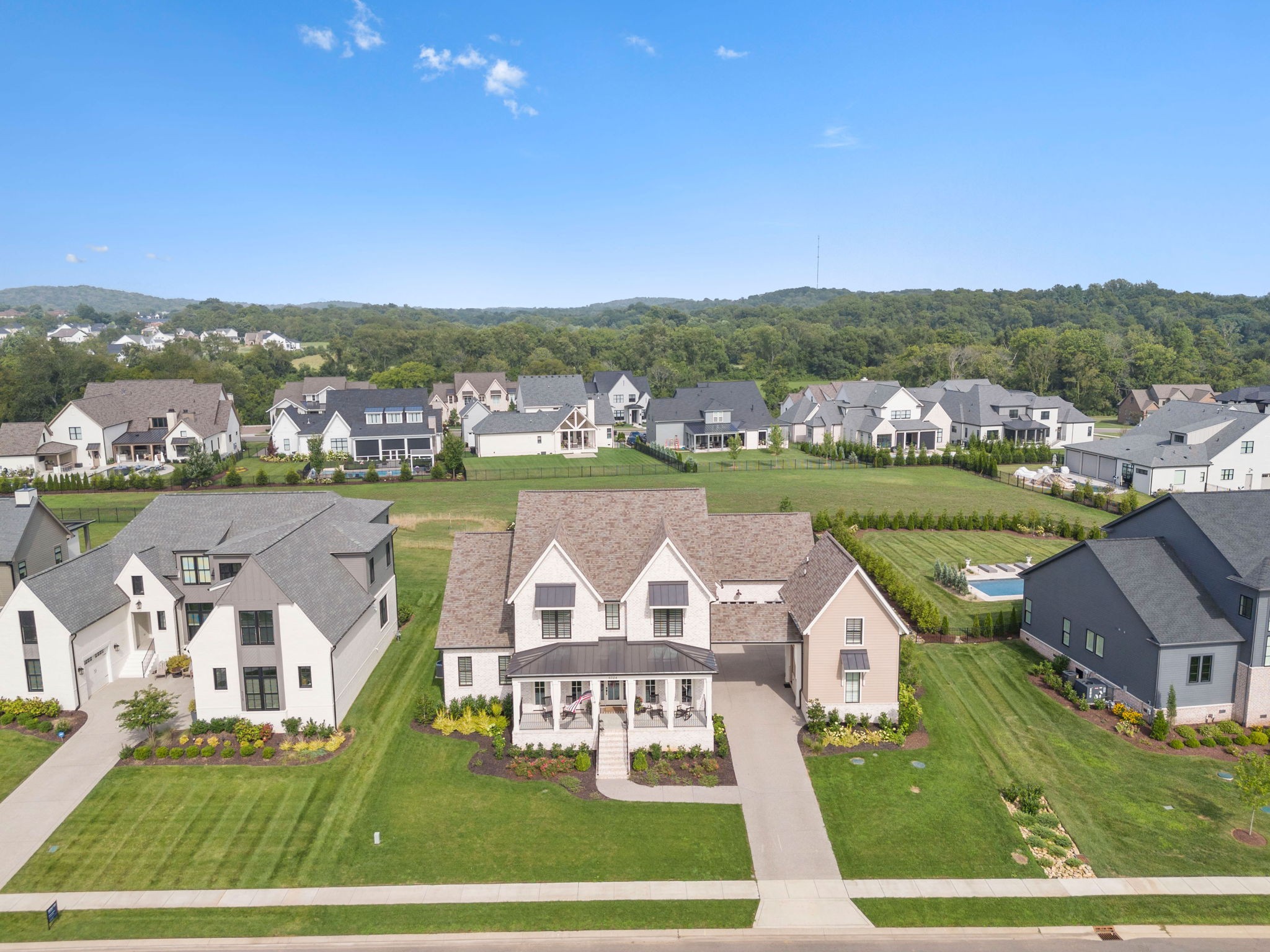 6324 Percheron Lane Arrington, TN 37014 - Photo 48 of 53 an aerial view of a house with a big yard