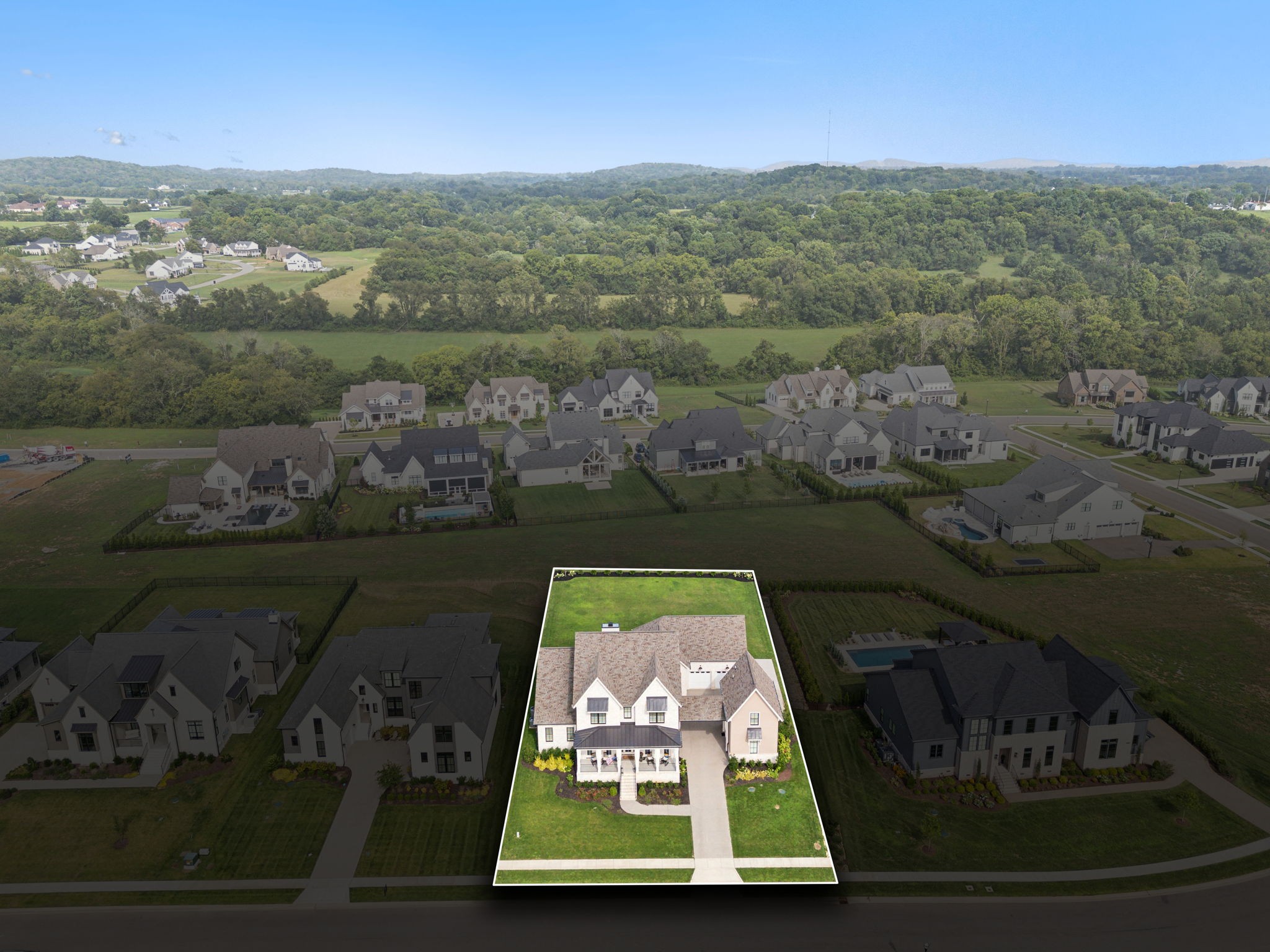 6324 Percheron Lane Arrington, TN 37014 - Photo 49 of 53 an aerial view of a house with a lake view