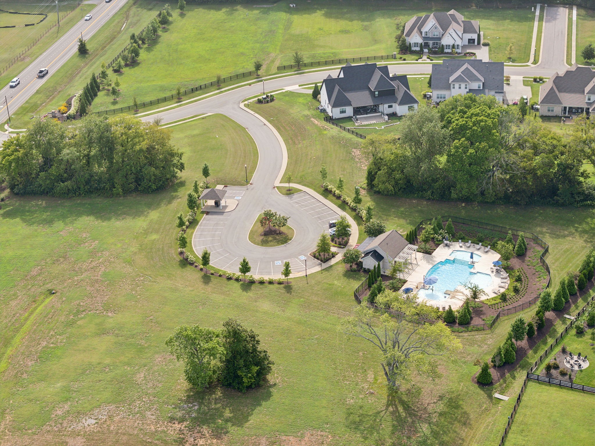 6324 Percheron Lane Arrington, TN 37014 - Photo 51 of 53 a view of a swimming pool with outdoor seating and yard