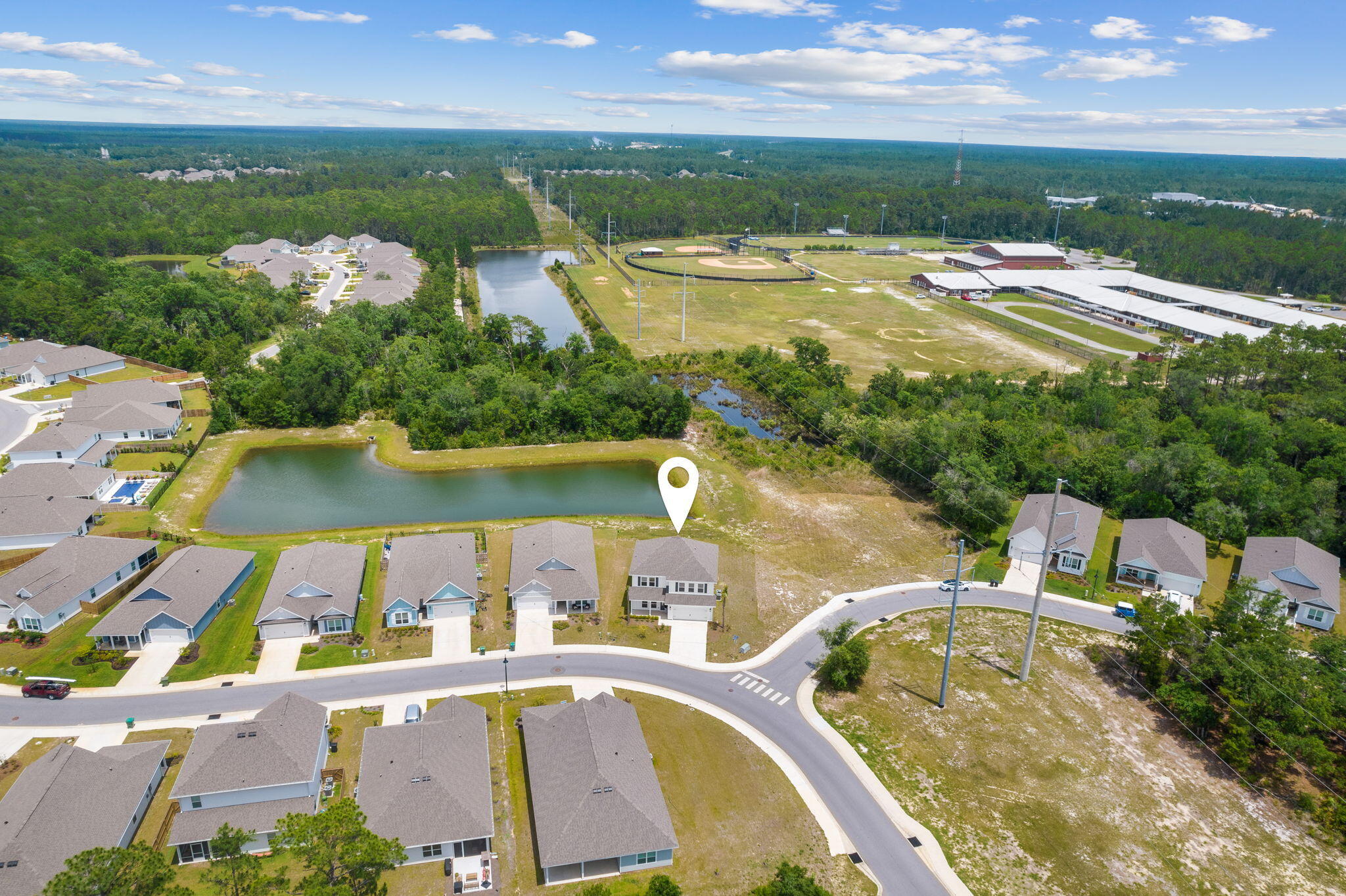 100 JRS Way Santa Rosa Beach, FL 32459 - Photo 73 of 74 an aerial view of a house with lake view