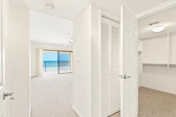 a view of a bathroom with a window