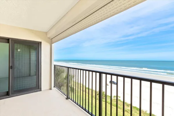 a view of a balcony