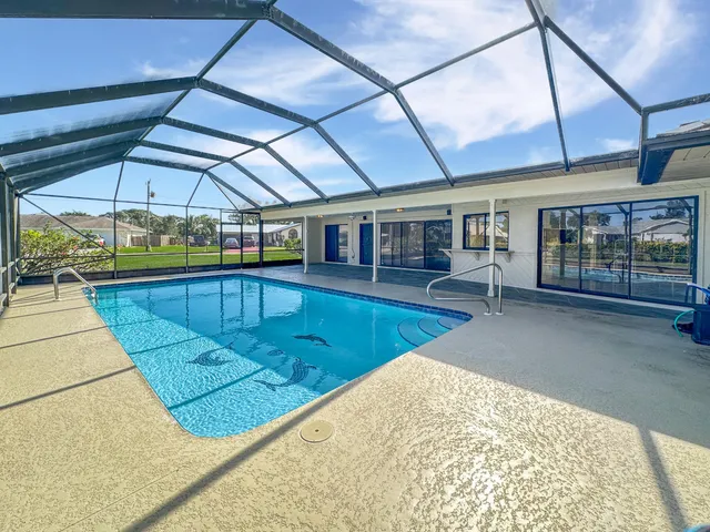 a view of a house with pool
