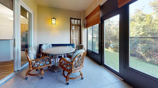 a outdoor space with furniture