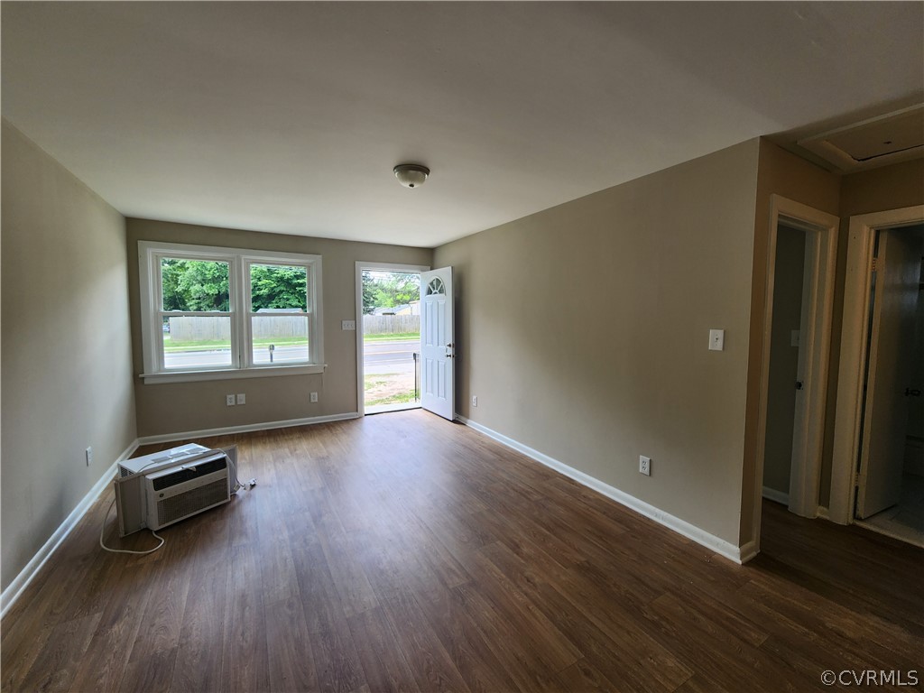 529 German School Road Richmond, VA 23225 - Photo 5 of 19 wooden floor and windows in an empty room