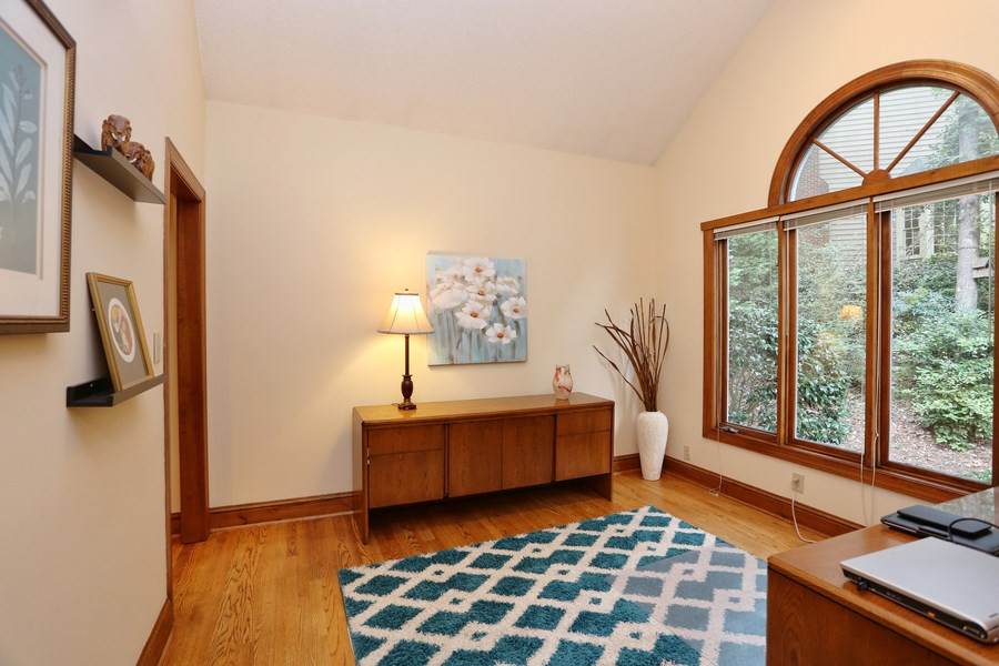 1420 Bascomb Drive Raleigh, NC 27614 - Photo 12 of 23 This space is larger than you think. It is the formal dining room which is currently be used by owner as a second office! Gorgeous windows and hardwood floors! Formal Dining Room being used as Office