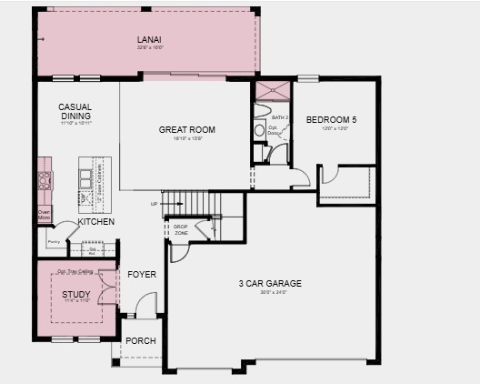 86579 Oar Row North Yulee, FL 32097 - Photo 2 of 28 Additional highlights include: pocket sliding glass door to extended covered lanai with rough-in plumbing for a future outdoor kitchen, gourmet kitchen, shower at first floor bathroom, dedicated study.