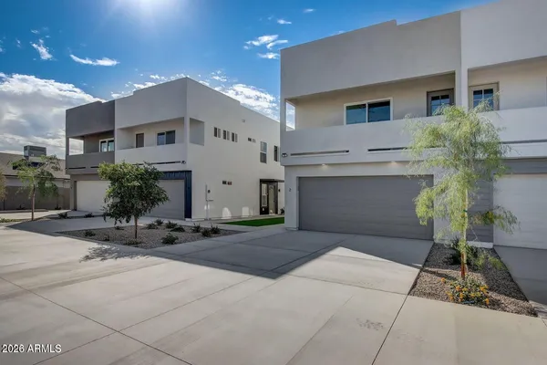 a house view with a garden space