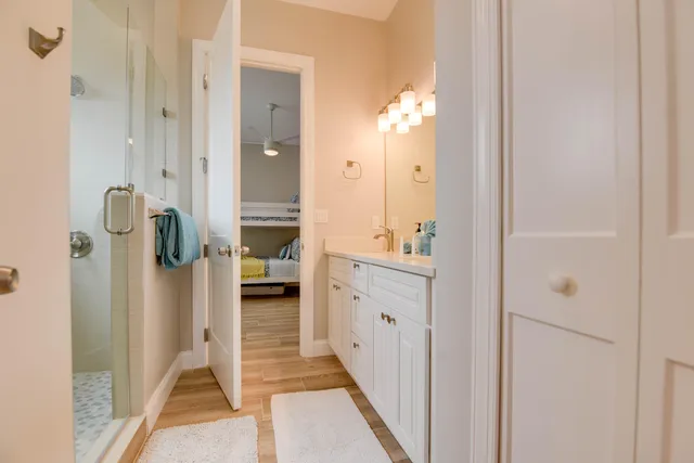 an aerial view of multiple house