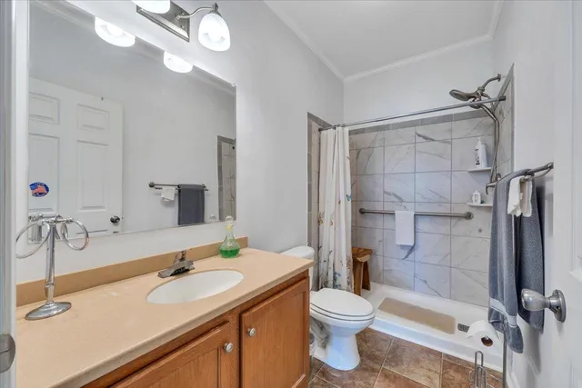 a view of a lake with a yard