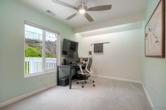 a view of a workspace with a window