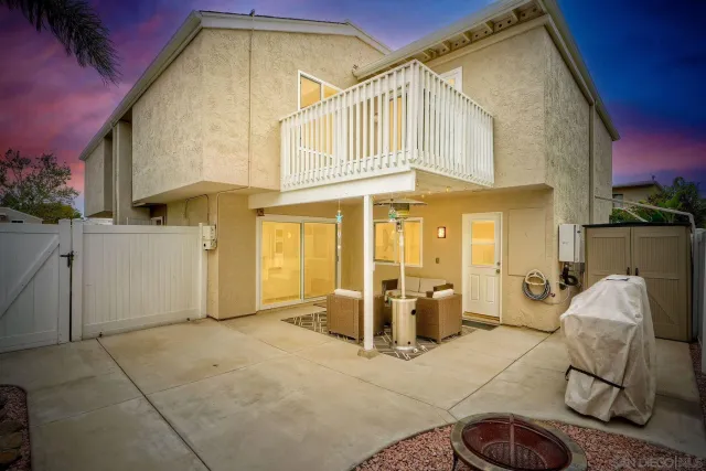 a view of a house with patio