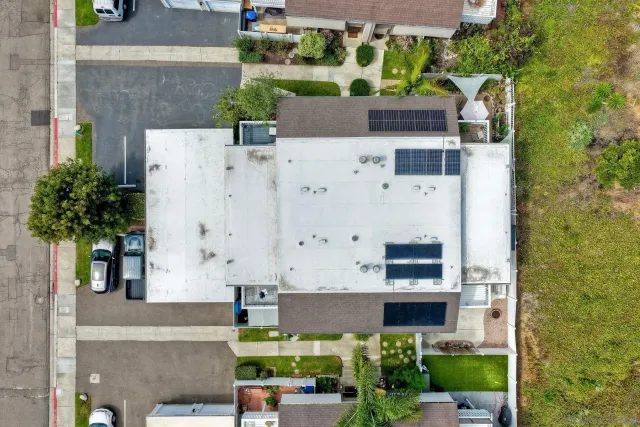 an aerial view of a city