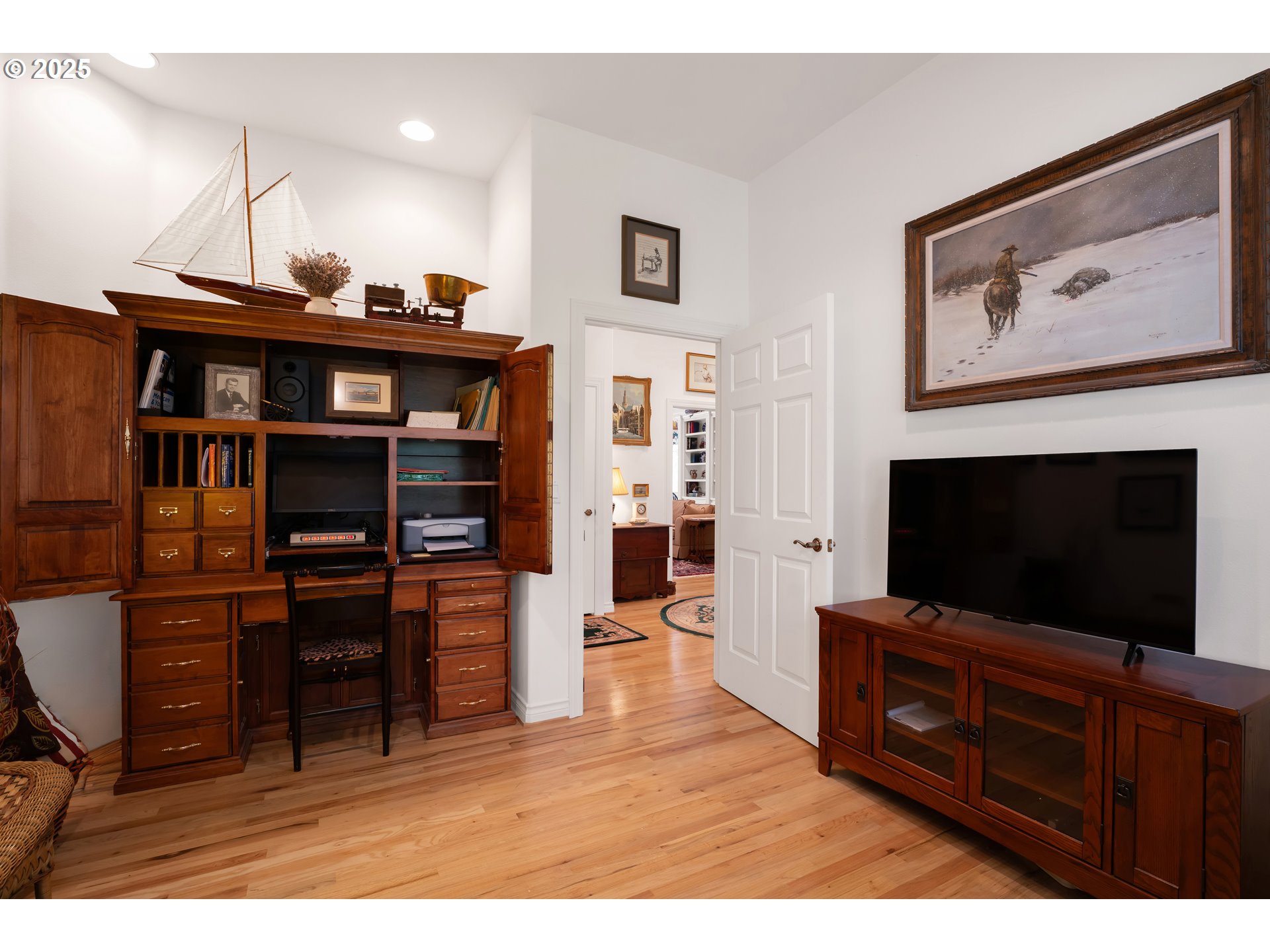 83485 Clear Lake Road Florence, OR 97439 - Photo 22 of 47 a living room with furniture and a flat screen tv