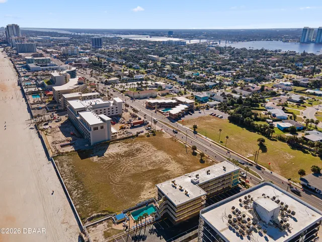an aerial view of a city