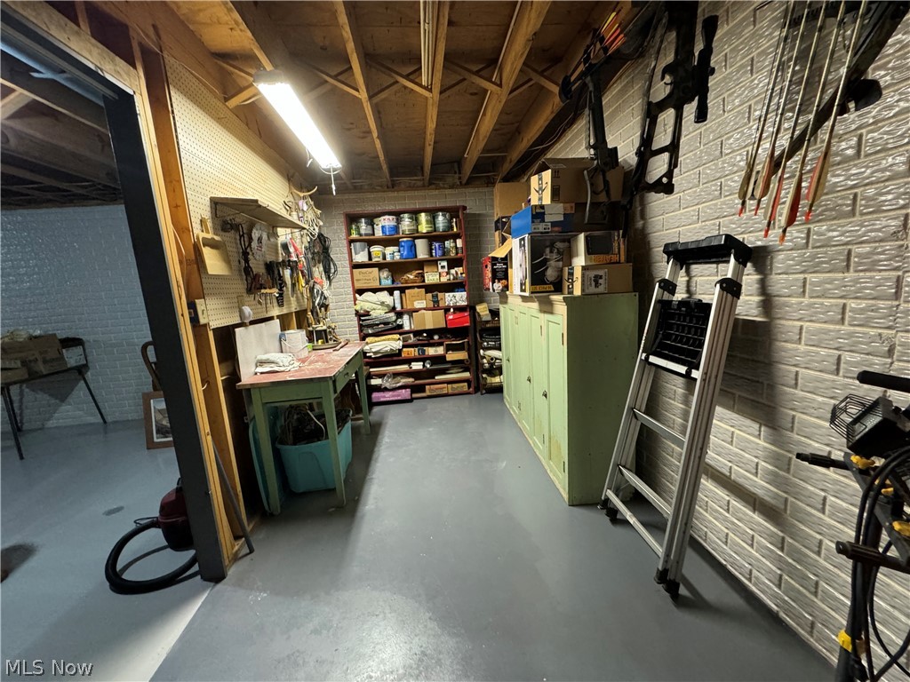 942 Webster Road Jefferson, OH 44047 - Photo 34 of 50 Basement featuring a workshop area