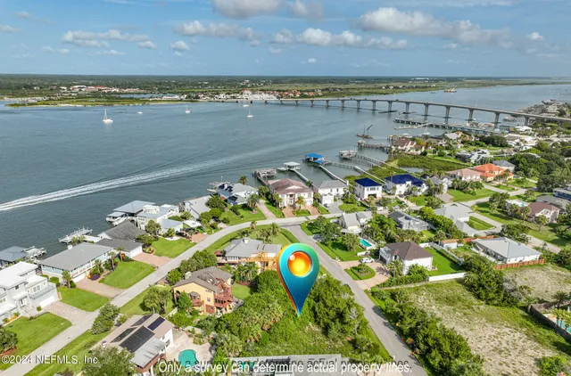 an aerial view of multiple house