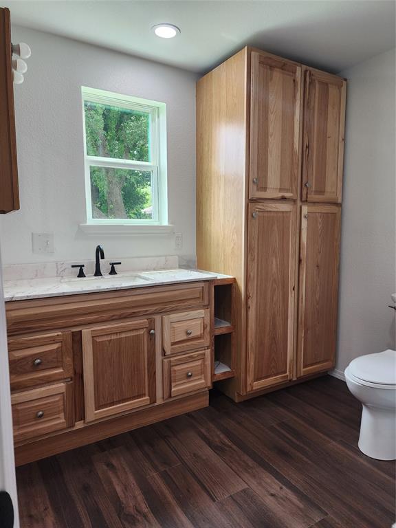 1133 Highway 2861 Comanche, TX 76442 - Photo 13 of 15 a bathroom with a sink a toilet and a mirror