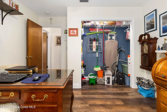 a view of storage and utility room