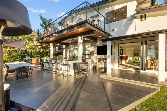 a view of outdoor space with seating area