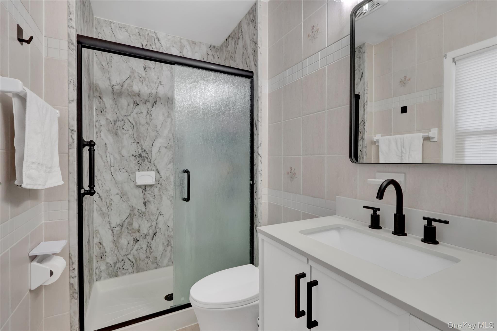 15 Whitmore Lane Coram, NY 11727 - Photo 7 of 10 a bathroom with a shower sink vanity mirror and toilet