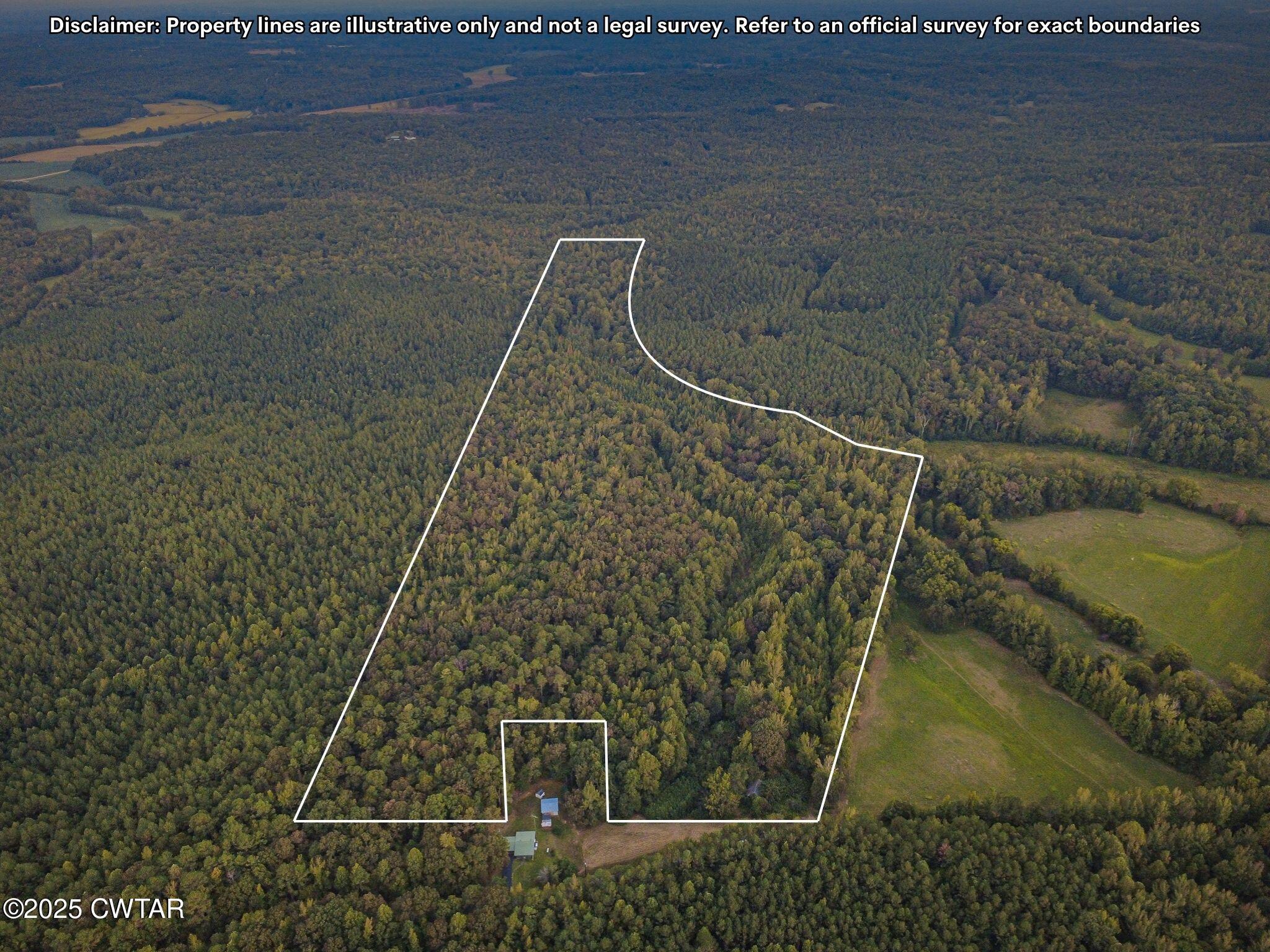 an aerial view of a houses