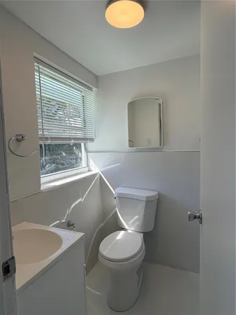 a bathroom with a toilet a sink and a window