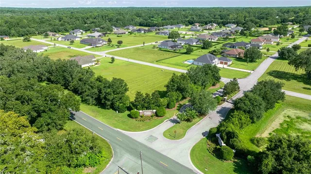 a view of a swimming pool with a yard