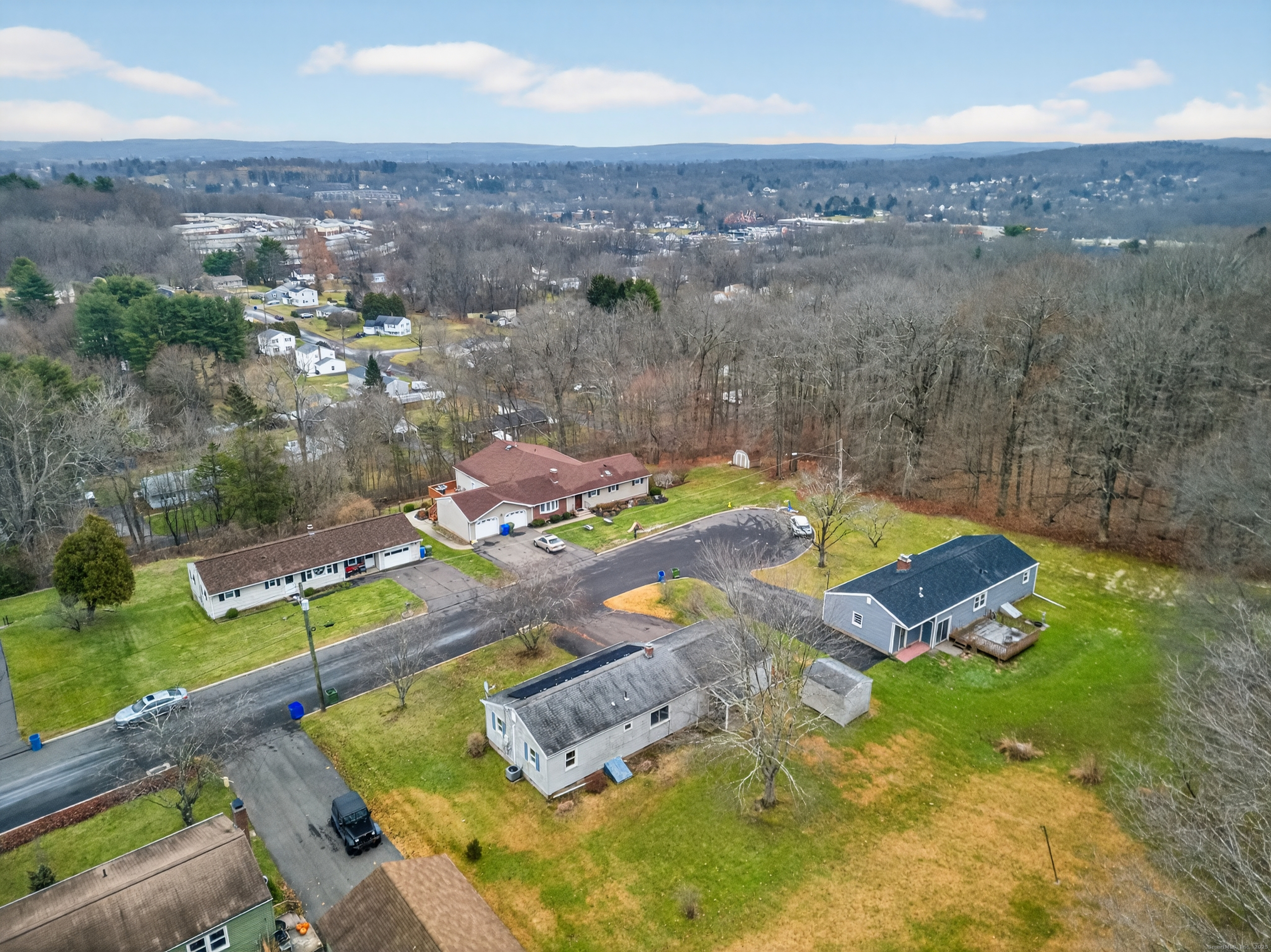 91 Highview Terrace Middletown, CT 06457 - Photo 2 of 39 an aerial view of a house with a garden