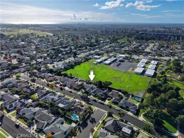 an aerial view of multiple house