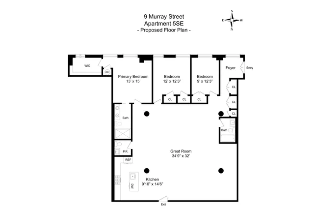 $2,995,000 | 9 Murray Street, Unit 5SE | TriBeCa