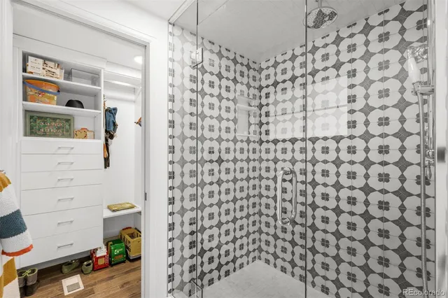 a bathroom with a bathtub and a sink