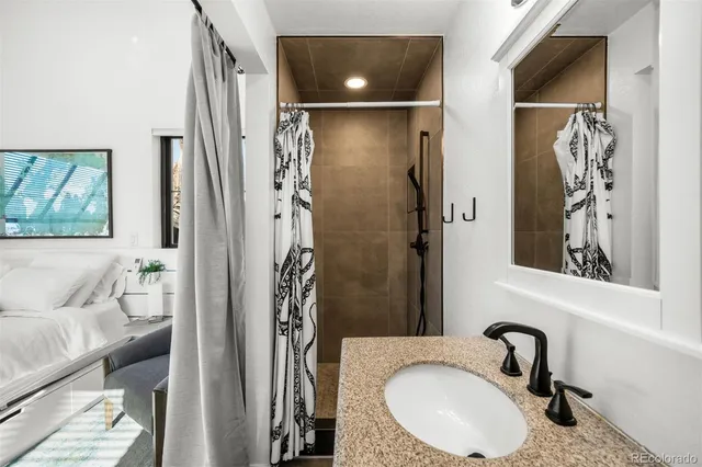 a swimming pool view with a lake view