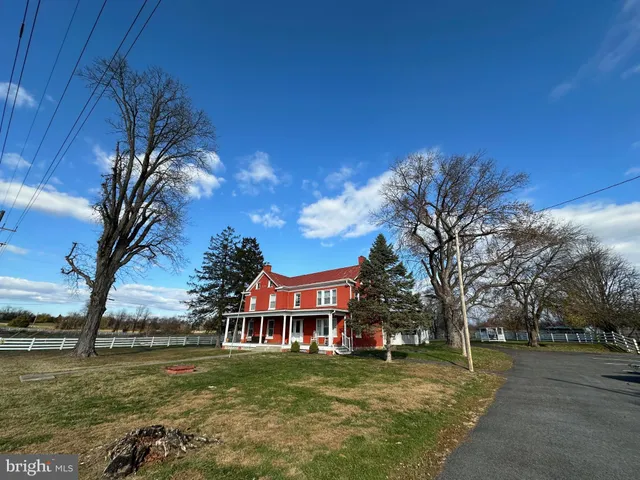 a view of swimming pool with a yard and large tree